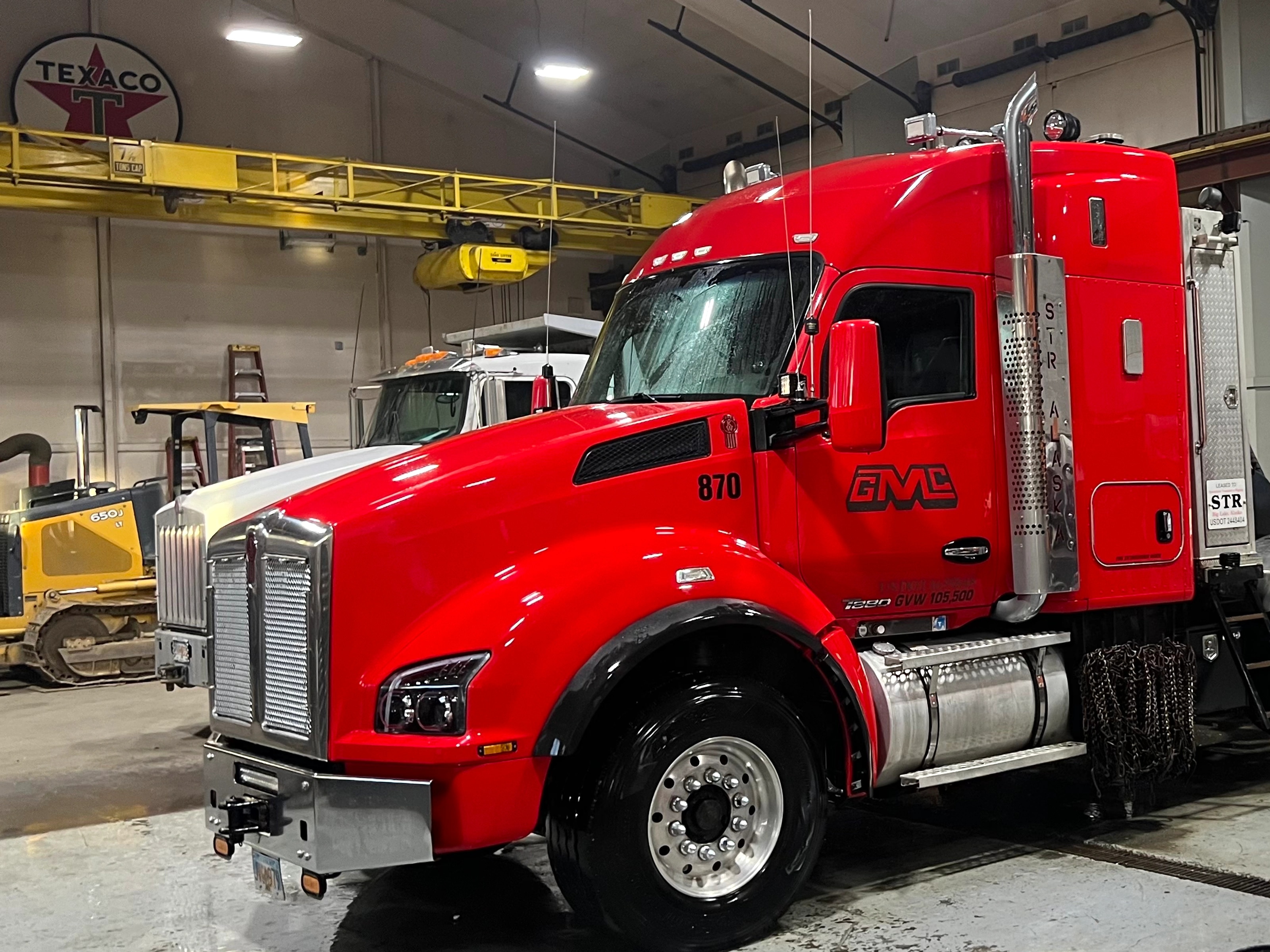 Freshly detailed GMC commercial tractor