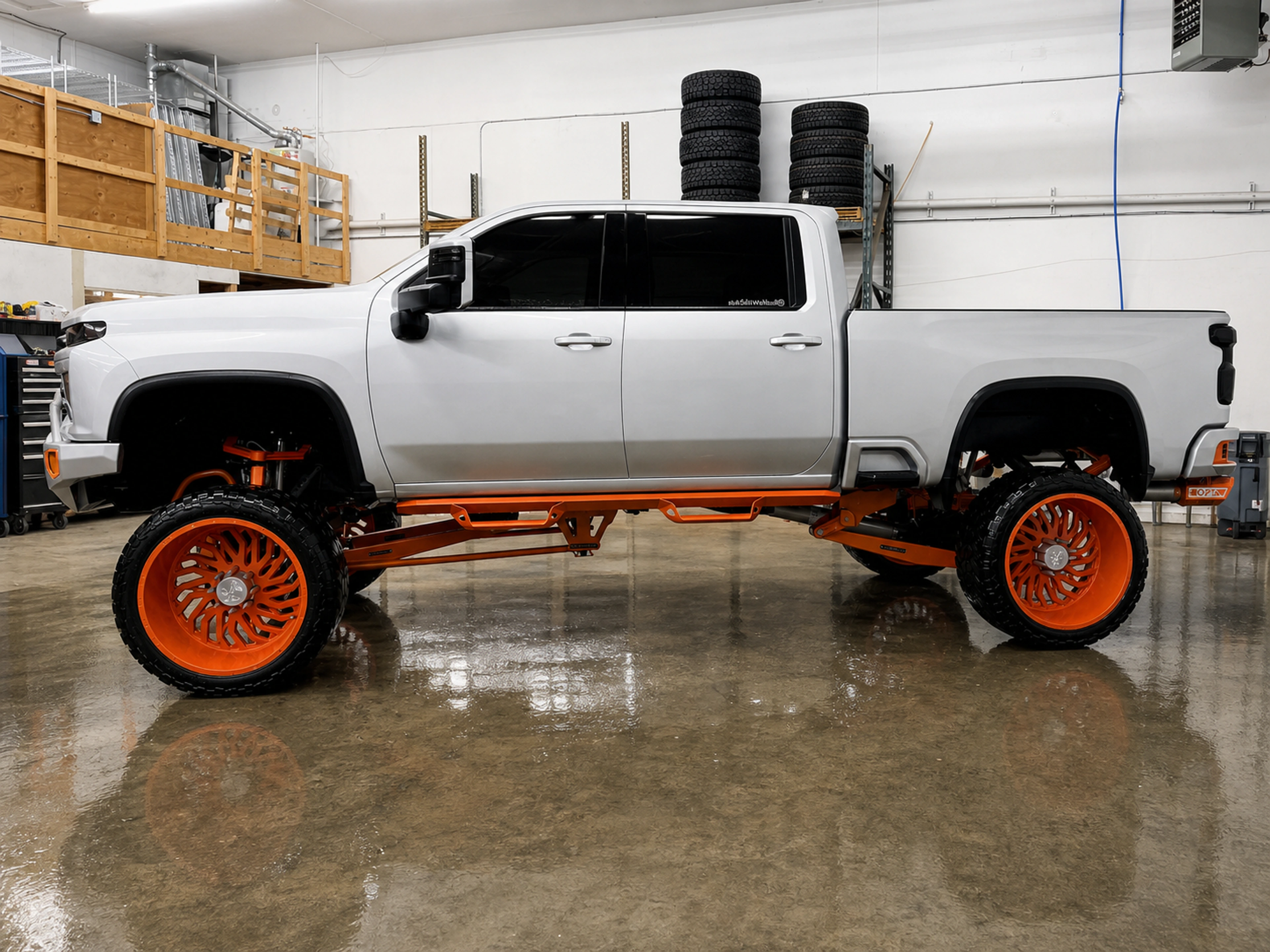 Finished custom lifted truck after exterior detailing