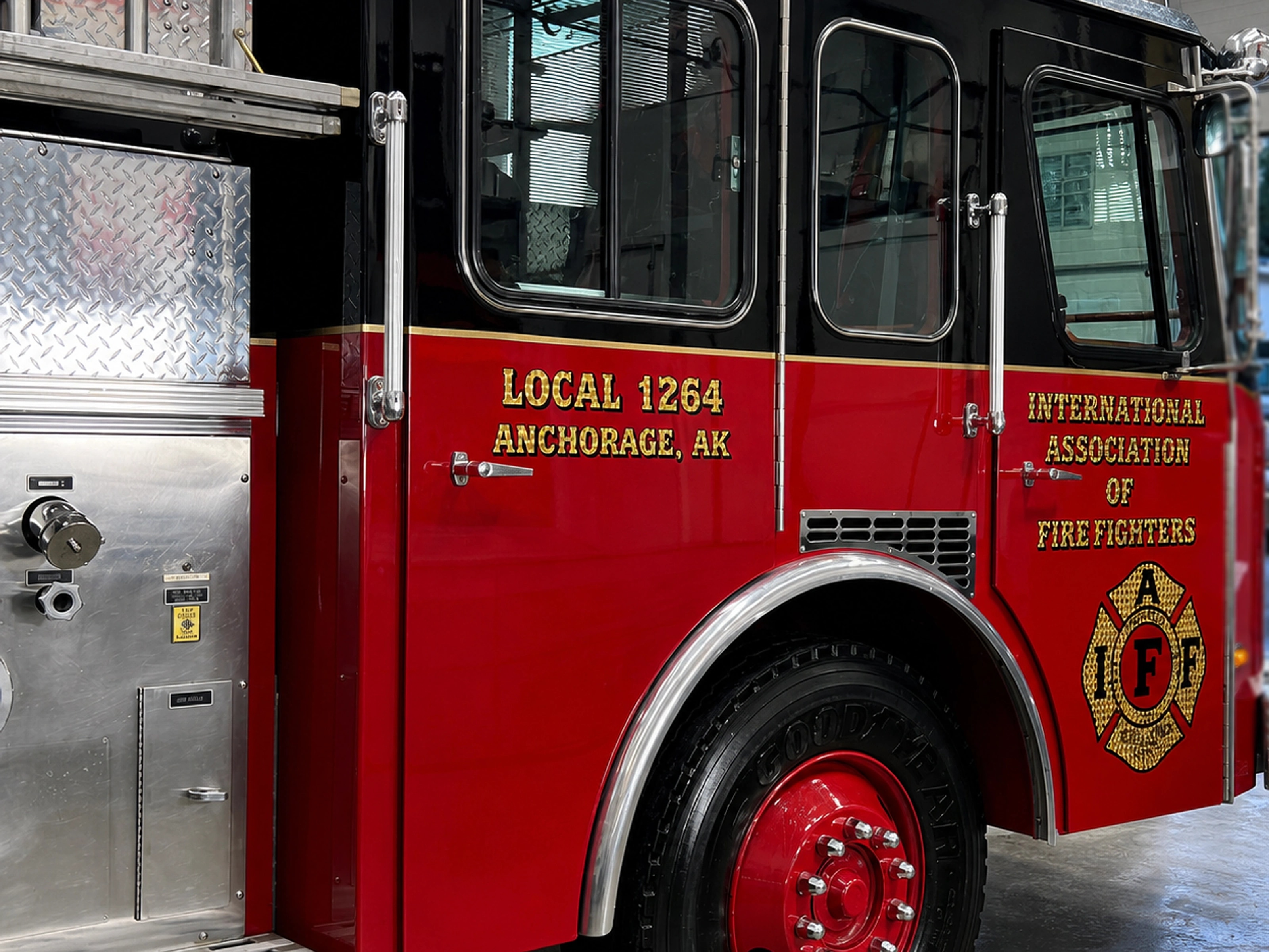 Freshly detailed Local 1264 fire apparatus